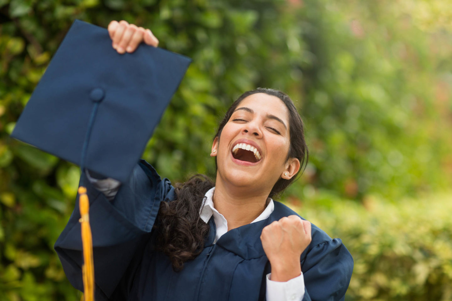 College graduate celebrating!